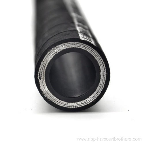Flexible spiral hydraulic nitrile rubber hose EN856 4SH